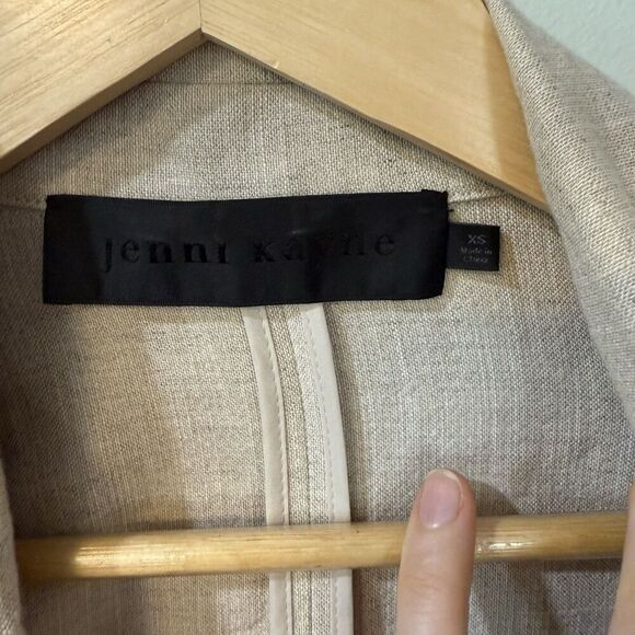Jenni Kayne Womens Linen Trench Coat Small Missing Belt - Picture 10 of 11